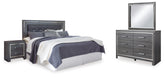 J&M Furniture - Ashley Furniture - Lodanna King Upholstered Panel Headboard, Dresser, Mirror, and Nightstand - King Upholstered Panel Headboard, Dresser, Mirror, and Nightstand - B214B21